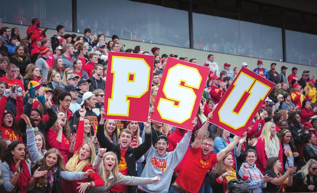 CRIMSON AND GOLD PRIDE RUNS DEEP Our winning tradition of Gorilla athletic teams plays a big role in keeping it running year-round rallying thousands of alumni, families and fans season after season.