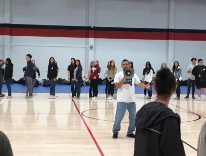 This week next year s juniors and seniors that are part of our new Link Crew were working together and team building with their advisers, Mr.