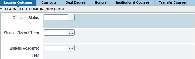 ..] button to select the status from the Degree Status
