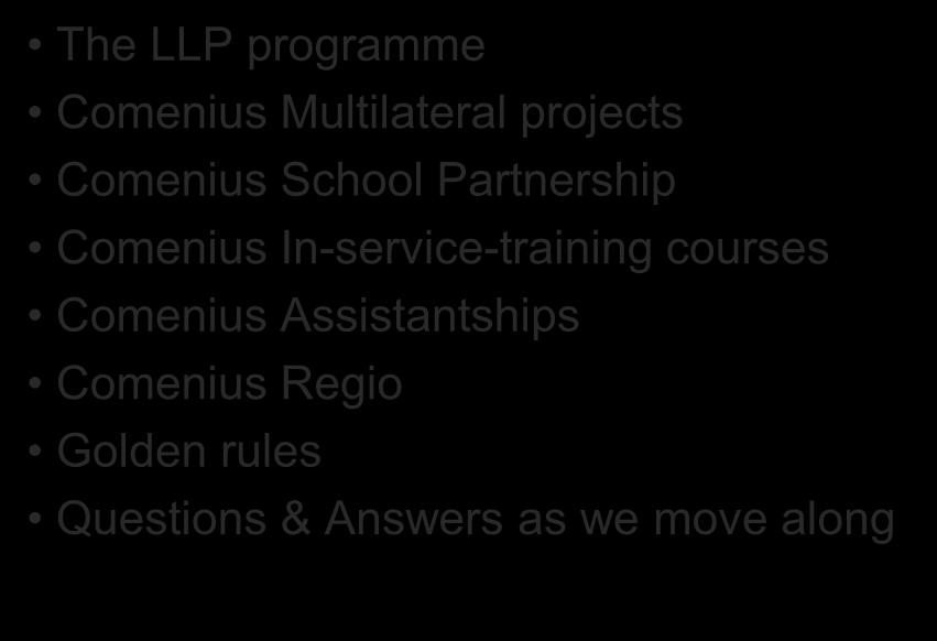 In-service-training courses Comenius Assistantships