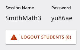 If students become disconnected from the network during testing: 1. You will see a warning on your Proctor computer. To log out all disconnected students, click Logout Students.
