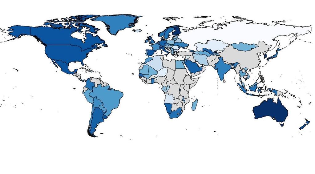 Global Adaptation Index Map by Malcolm Araos Egan AII Scores Adaptation (weighted) Score: (ToA #GW1 ) + (ToA #ADAPT2 ) 0 19 No Data Lesnikowski,