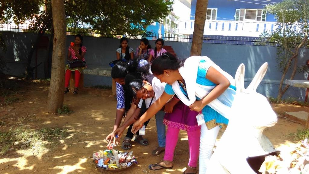 3. SWACHH Campus Venue: KristuJayanti College and Kothanur Date: 05/08/2017 No Of Students Participated: 110 Objective: To keep the campus clean and a plastic free zone.