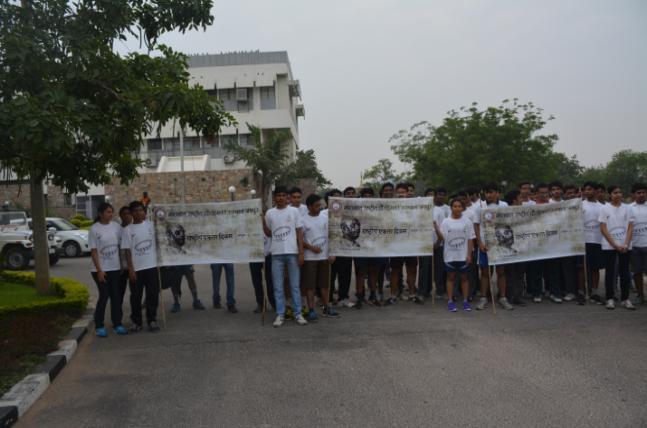The Run for Unity was flagged from Administration Block of MNIT Jaipur to Jawahar Circle and back to Administration Block of