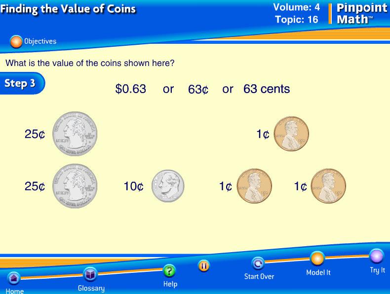 Pinpoint Math provides lesson titles and page numbers, but students must use their student booklet to access lessons.