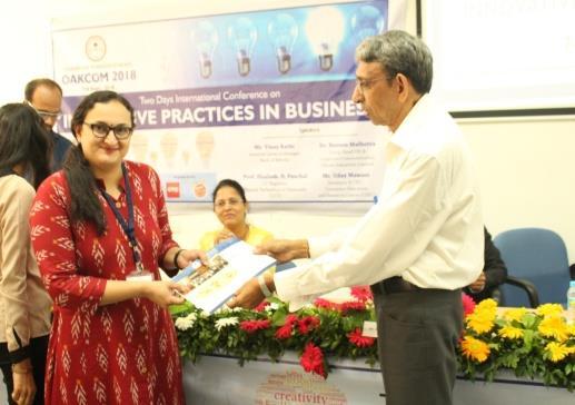 Best 2 papers were also awarded in which the second best paper was won by Mr.Saleel Bhatt ( PhD scholar Ganpat University).