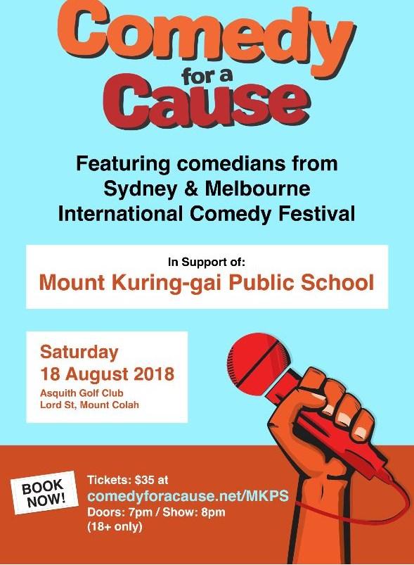 Dear Parents MKPS P&C are organising another comedy fundraiser night in August. Our last event was a big hit!