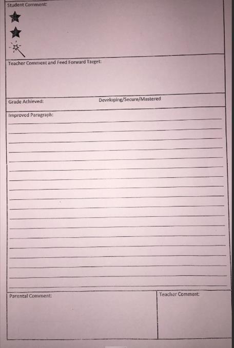 Your Role in Assessments Following on from an assessment, all students will receive an feedback sheet.