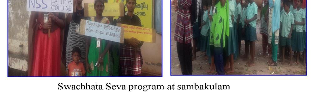 Street Play on Consequences of usage of plastics & Village cleaning NSS students visited Pothumbu village and performed various activities.
