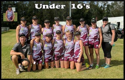 2018. Stephanie Cameron and Olivia Little joining the Inverell Junior Touch under 16 s girls side, Shanae Bull joining the