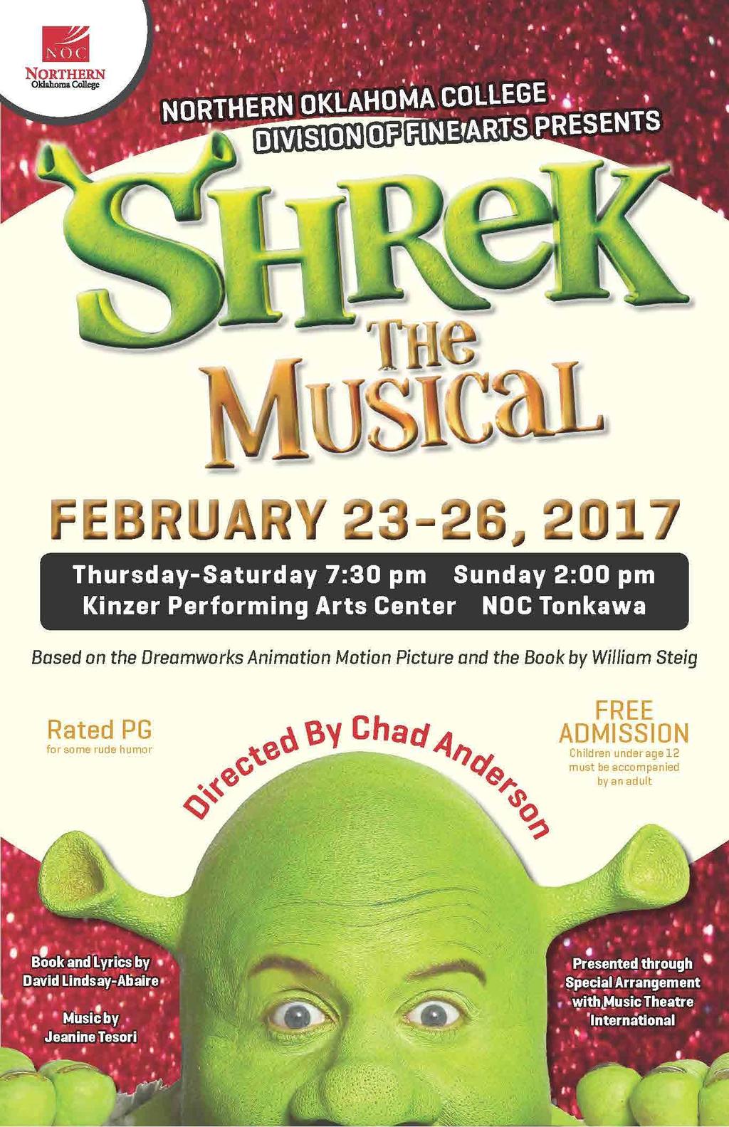 Shrek the Musical showing