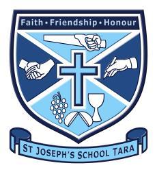 St Joseph s School, Tara A Catholic co-educational school of the Diocese of Toowoomba Faith, Friendship and Honour Address 3 Fry St PO Box 42 Phone 07 4665 3259 Tara QLD 4421 Year Levels Prep Year 6