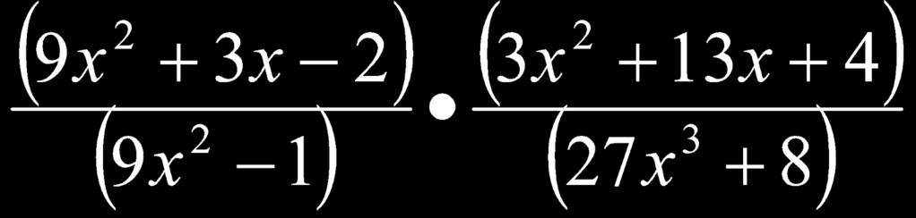 Algebraic Manipulation Simplify the