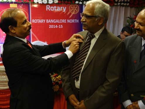 3) First issue of our weekly bulletin DEEPA was released on 04/07/2014 4) 11/07/2014 - Induction of New members on Installation day Current strength of Rotary Bangalore North is 68 members.