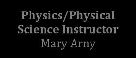 Mary Arny Chemistry Dr.