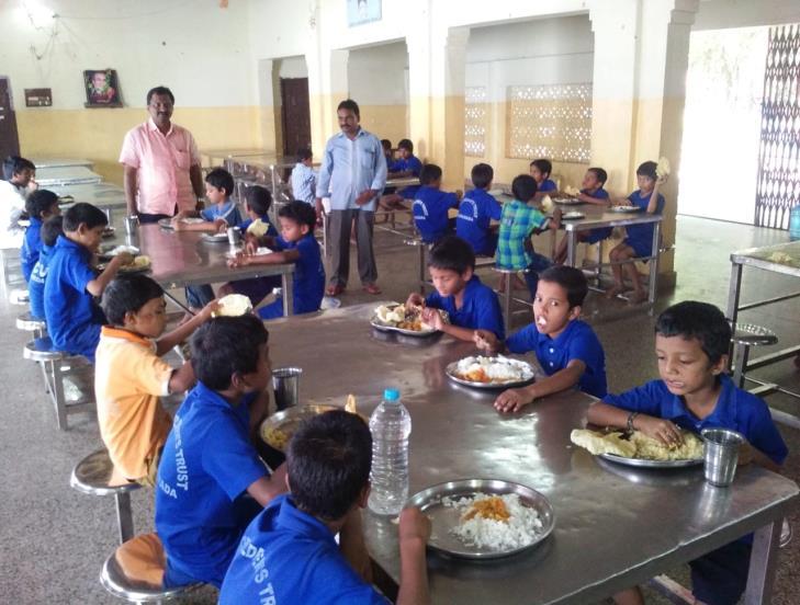 Children enjoyed the special dinner. 25.10.2018: Sri. D.