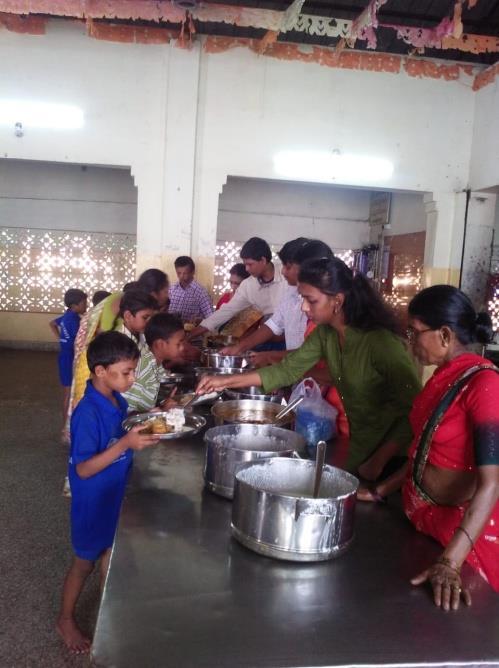 breakfast to our children at Premavihar Boys Home in memory of his loving wife Late