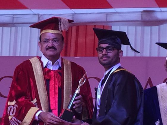 The academic awards as degrees, medals and trophies were presented to the students by the honourable minister.