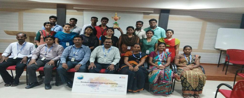 The Team of Second Year Students secured the Third Place and won the Cash Prize of Rs.