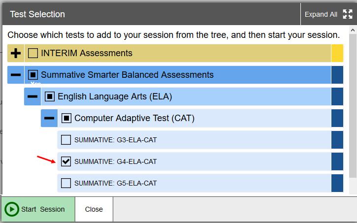 Creating a Summative Test Session A test session should not be started more than 20 minutes prior to students logging into the test.