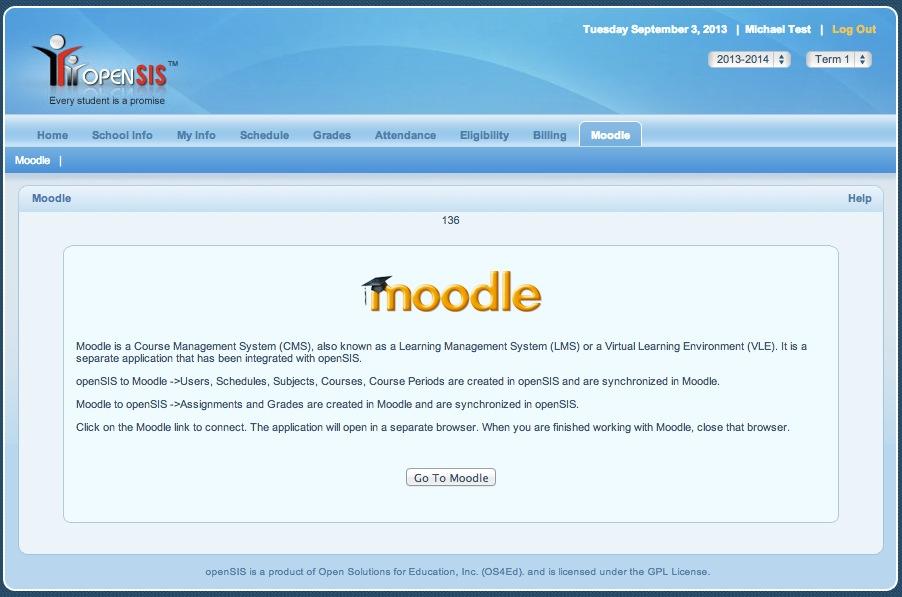 Moodle To access your enrolled courses, click on the Moodle tab. On the Moodle page, you will find a bu:on that says Go To Moodle.
