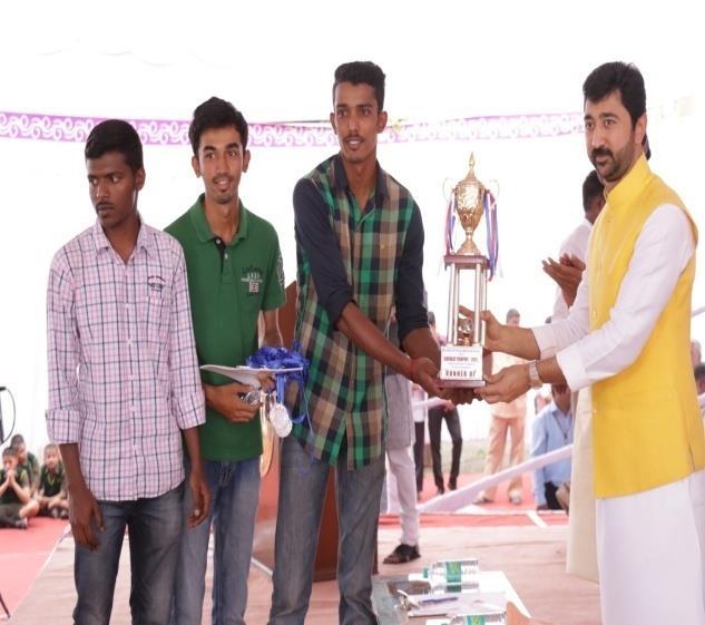 Runner-Up Cash Prize= 12,000/- And Trophy + Certificate 03 Pratik Patole AISSMSCOE Man of the Match 04 Vaibhav AISSMSCOE Best Batsman of Nardiya the Tournament 05 Abhijeet AISSMSCOE Best Bowler