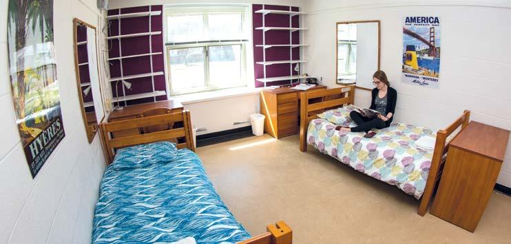 Accommodation Student Residences On-campus residences house 30 students per building in singles and twins, with shared baths (1 per 6 students). Males and females are separated by floor.