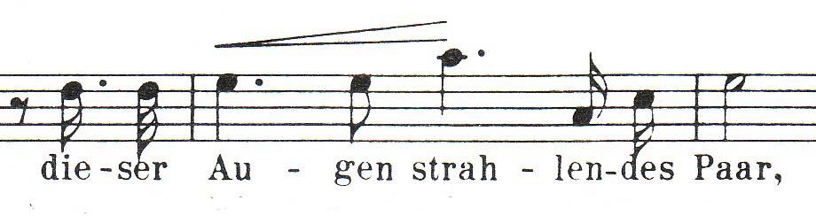 In the following two vocal phrases, extracted from Wotans Abschied (R.