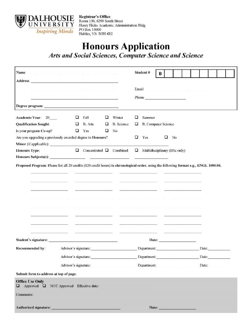 How do you apply for Honours? If you believe that you meet the requirements for Honours (a minimum average GPA of 3.