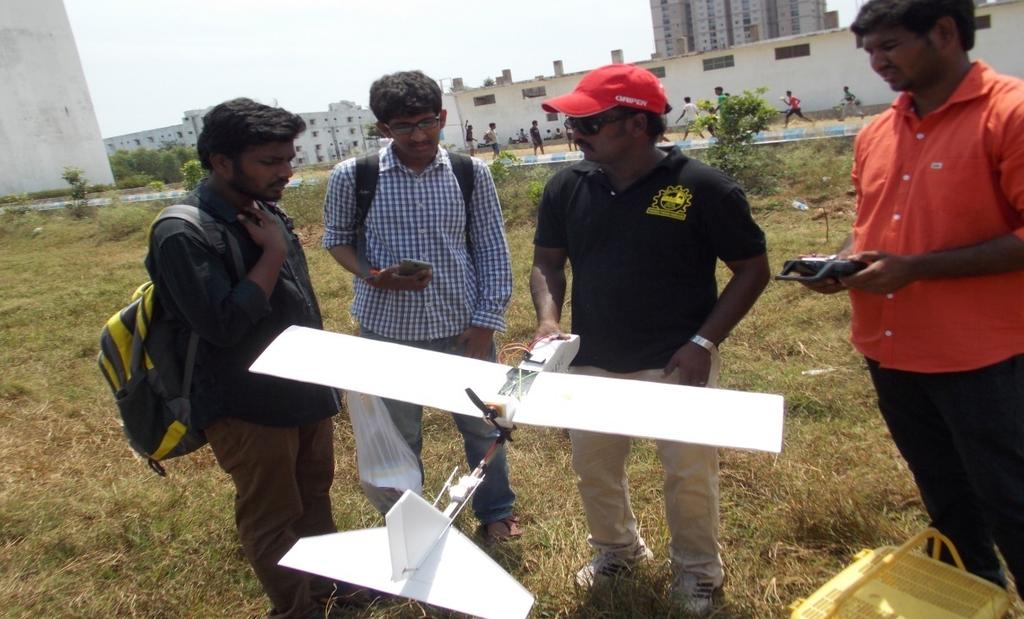 On 5 th March 2017, all the teams have completed fabrication of their own UAV models, and then performed the flight test of their models