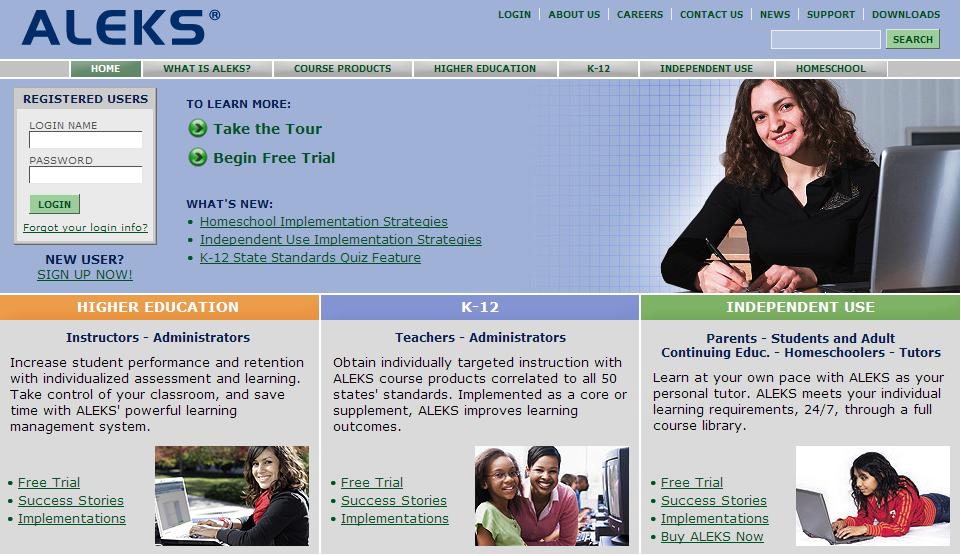 Step 1: Go to the ALEKS website for Higher Education Math by typing in the following address: http://www.aleks.