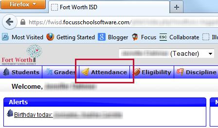 Attendance Attendance Alerts The Alerts portal will display alerts to warn teachers that something is due. Alerts can consist of birthdays, assignments, attendance, etc.