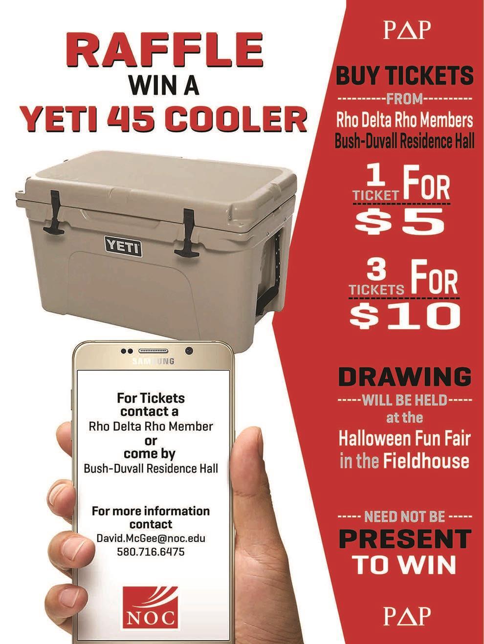 Like to win a YETI cooler; check this out NOC employees celebrating October birthdays NOC Veterans Day appreciation dinner and Veterans Success Center grand opening celebration set for Nov.