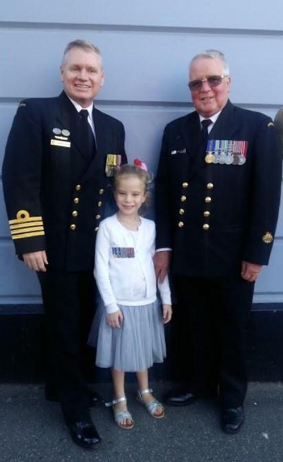 Warrant Officer Marty and Captain Darren Grogan have more than 80 years naval