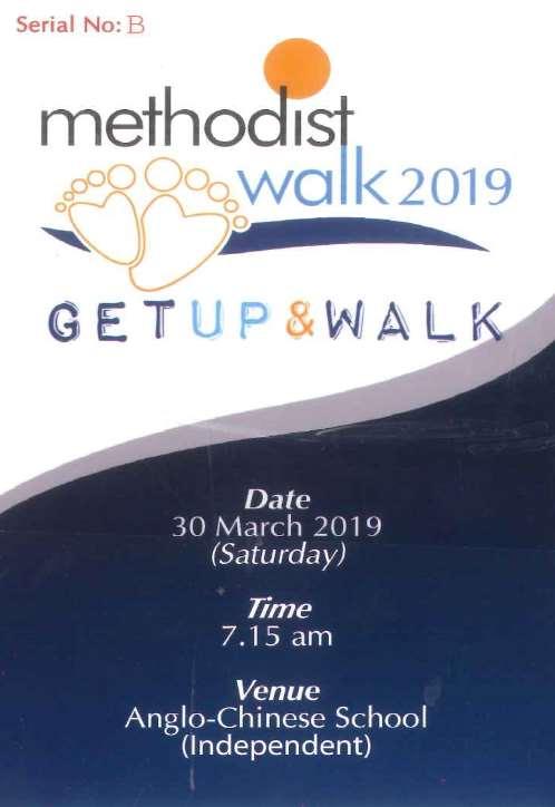 Methodist Walk 2019 Will be distributed on 11 Jan First
