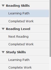 navigate to relevant content, or you can click within the home page on the Path Builder/Learning Path buttons or View Completed Work.