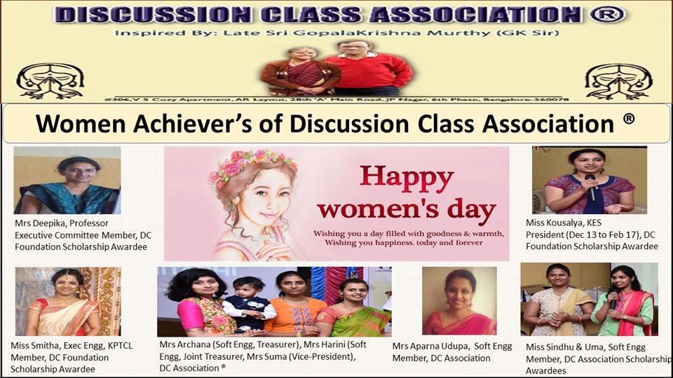 5) Women s Achiever s Award Recognition Managing Committee announced the women s achiever for the year in recognition of their contribution to DC Association and to serve the society.