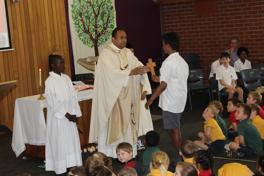 Thanksgiving and Leavers Mass Yesterday we held our End of Year Thanksgiving Mass and Leaver s Ceremony. It was a beautiful event with all children participating well.