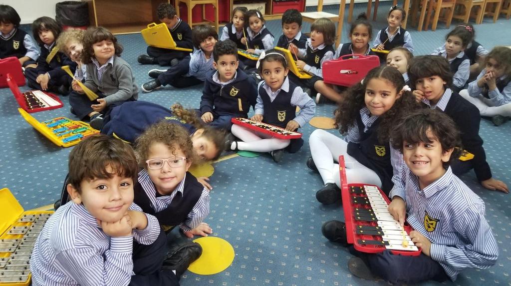 Foundation Stage 2 students have been exploring the use of tuned and untuned percussion instruments.