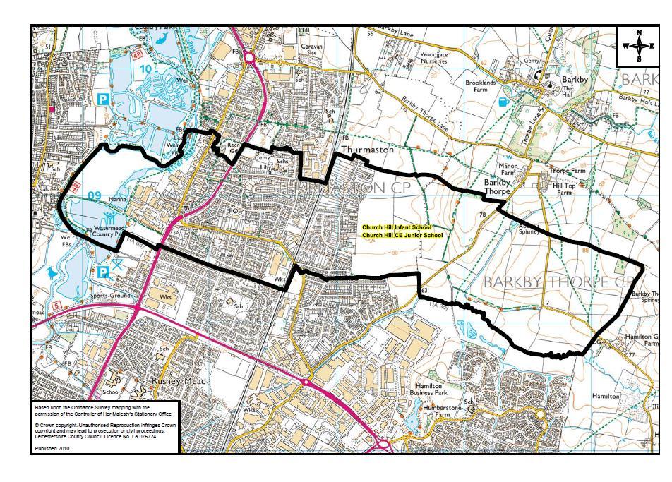 Appendix 1 - New catchment Map Church Hill