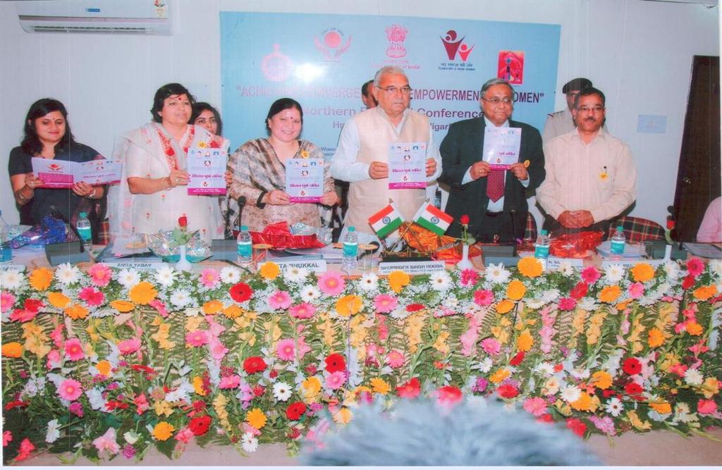 He also released a booklet Mission Poornashakti...Hum SunegeNari Ki Baat published by State Women Empowerment Mission, Women and Child Development Department, Haryana. Smt.