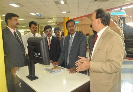A group of librarians and IT managers who were attending a training workshop at AHKNCRD (Islamabad) visited the library on 20th September 2012. Prof.