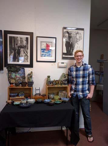 First featured artist is Florence creative, Ben Cahoon (right), with 2D and 3D art.