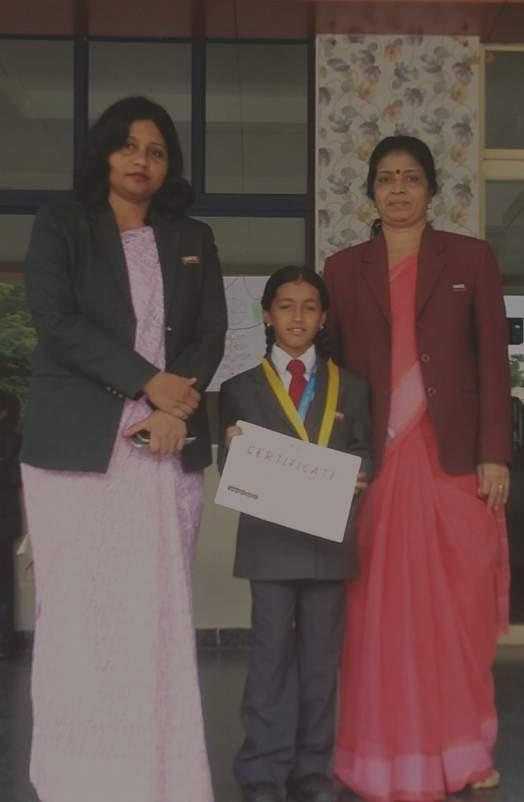 bagged the Silver Medal at Inter School Skating Competition.