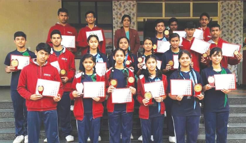 girls and boys category were felicitated in a prize