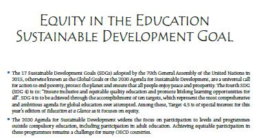 with a dedicated chapter EAG 2018 focus on equity SDG4