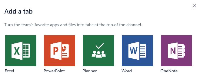 To create a new tab that links directly to a specific file (such as a lesson plan or outline or an interactive class presentation), click the + to the right of the default tabs, then select the app