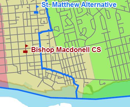 All Of Proposed Bishop/Immaculate Boundary to St. Joseph SS The option that considers the closure of Immaculate with enrolment directed to St.