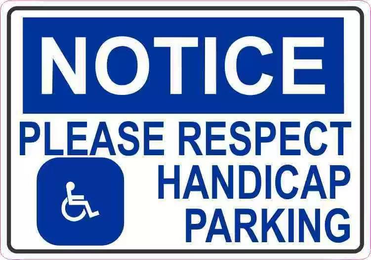 The handicap spaces are also not to be used as quick pick up spots.