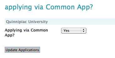Indicate if you have applied. Indicate whether you have submitted your application to the school.